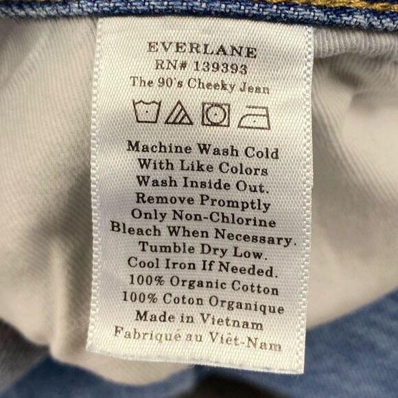Everlane Women's The 90's Checky Straight Fit Cropped Jeans   |  Size:  25 - Picture 12 of 14